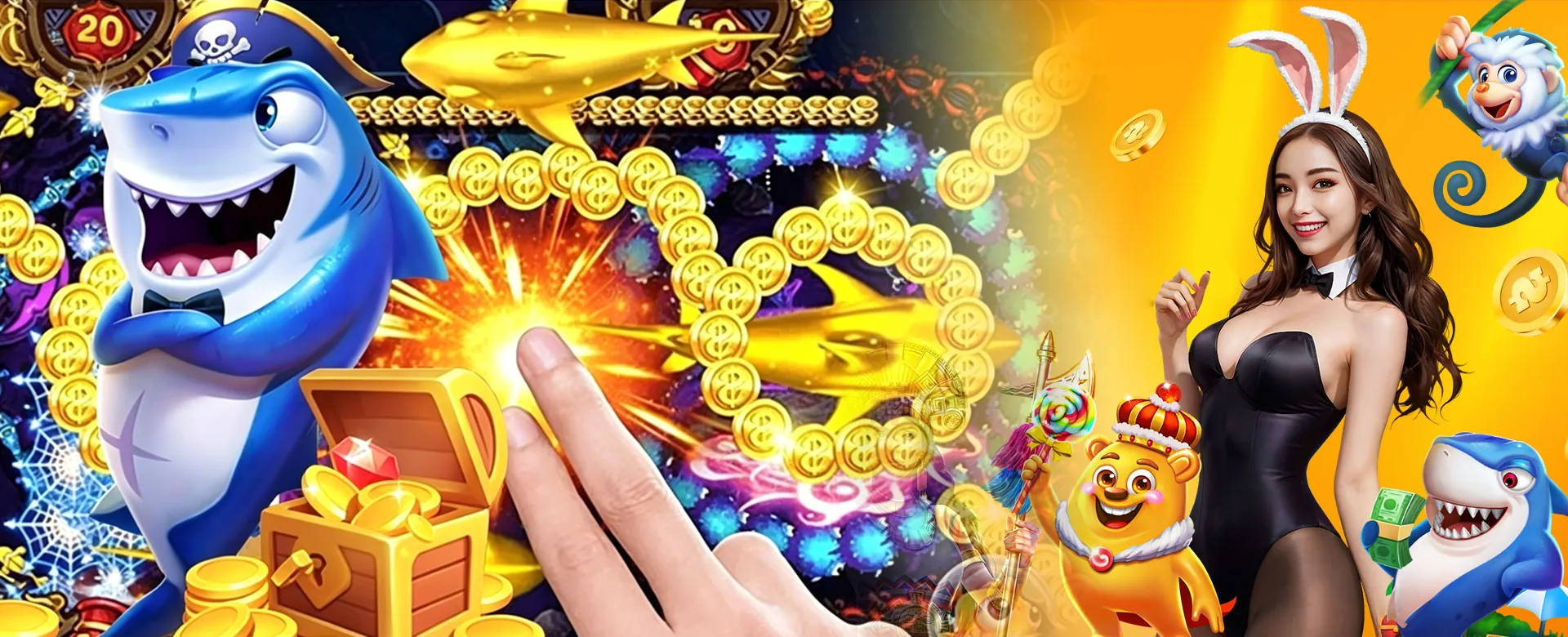 jljl77 Poker Main Banner - Players around a poker table with chips and cards